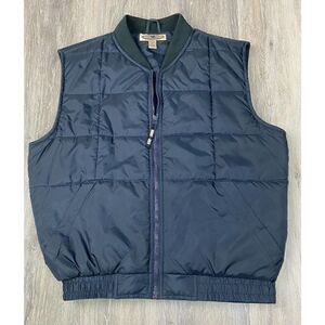 Moose Creek Vest Mens Medium Navy Workwear Insulated Quilted Vest Farm Truck